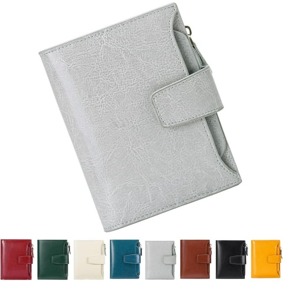 Peachloft Wallet, Peachloft Mens Wallet, Men's Rfid Blocking Bifold Wallets, PU Multi-card Holder Anti-Theft Wallets for Men (Light grey)