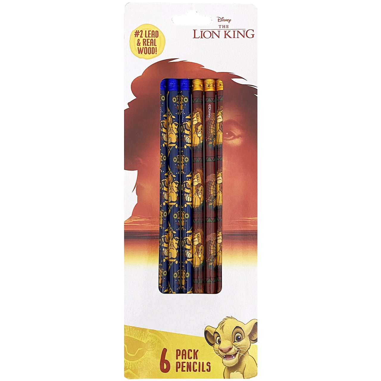 Peachtree Playthings 30379300 Disney the Lion King Pencil - Pack of 6