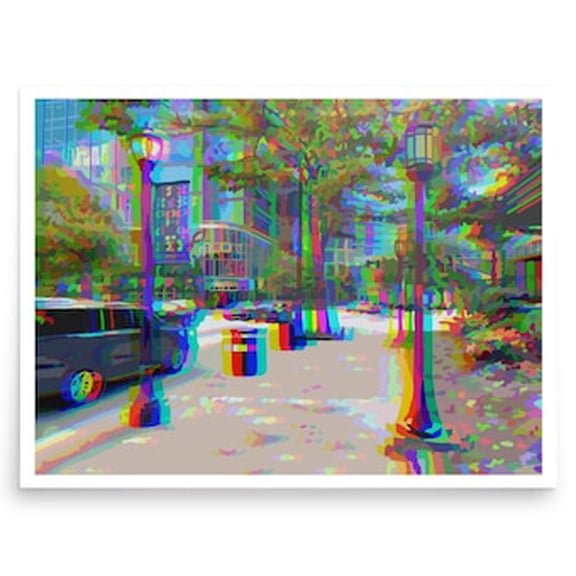 Peachtreee & 12Th Wall Art Print Poster, Poster Only