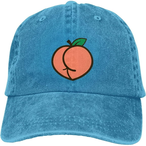 Peachy Funny Hat Adjustable Denim Baseball Cap Black Dad Hat Men Women