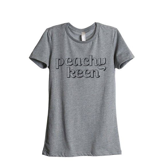 Peachy Keen Women's Fashion Relaxed T-Shirt Tee Heather Grey 2X-Large