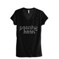 thumbnail image 1 of Peachy Keen Women's Fashion Relaxed V-Neck T-Shirt Tee Heather Black Large, 1 of 5
