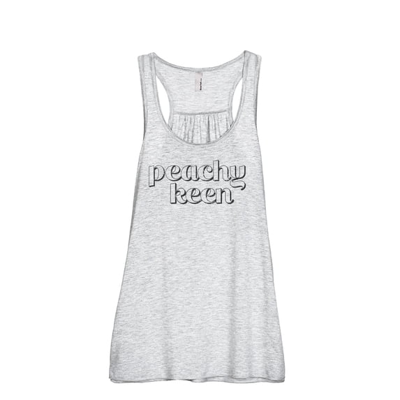 Peachy Keen Women's Fashion Sleeveless Flowy Racerback Tank Top Sport Grey Medium