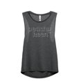 thumbnail image 1 of Peachy Keen Women's Fashion Sleeveless Muscle Tank Top Tee Charcoal Grey Small, 1 of 4