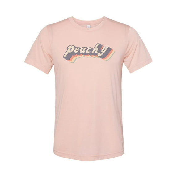 "Peachy, Retro Shirt, Unisex, Sublimation, Soft Bella Canvas, Vintage Tee, Peachy Shirt, 70's Shirt, Gift For Her, Trendy, 80's, Peachy Tee, Peach, MEDIUM"