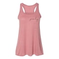 thumbnail image 1 of "Peachy Tank, Peachy Cursive, Peachy Racerback, Bella Canvas, Sublimation, Peachy Muscle Tank, Gym Shirt, Weekend Tank, Gift For Her, Happy, Mauve Marble, MEDIUM", 1 of 1
