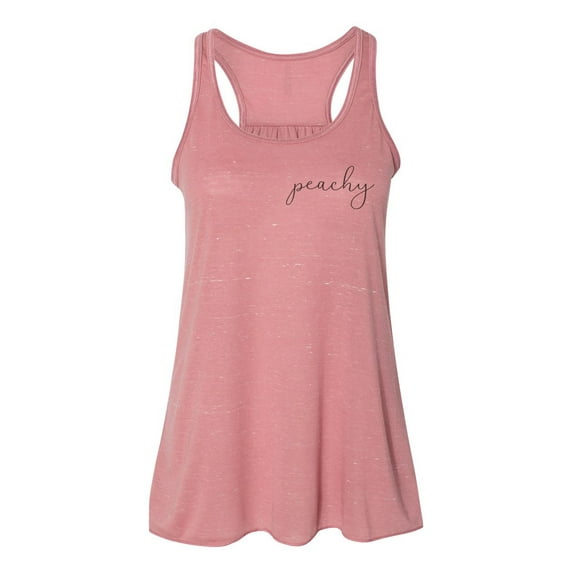 "Peachy Tank, Peachy Cursive, Peachy Racerback, Bella Canvas, Sublimation, Peachy Muscle Tank, Gym Shirt, Weekend Tank, Gift For Her, Happy, Mauve Marble, MEDIUM"