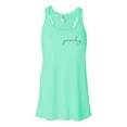 thumbnail image 1 of "Peachy Tank, Peachy Cursive, Peachy Racerback, Bella Canvas, Sublimation, Peachy Muscle Tank, Gym Shirt, Weekend Tank, Gift For Her, Happy, Mint , LARGE", 1 of 1