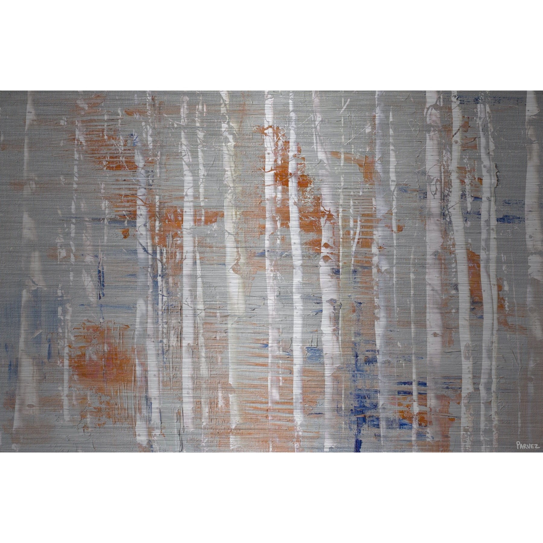 "Peachy Trees" Painting Print on Brushed Aluminum