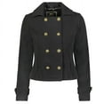 thumbnail image 1 of Peacoat, Womens Alpha Cropped Wool Black, size S, 1 of 2