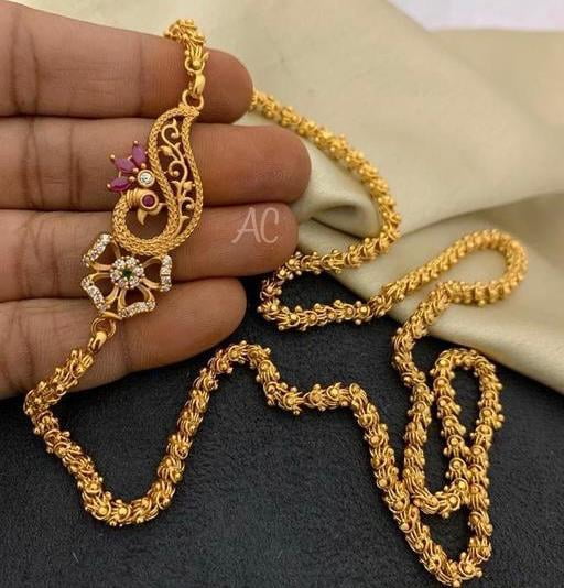 Peacock 24-inch 22K Gold Plated Mop Chain Gold Premium Covering Mop ...