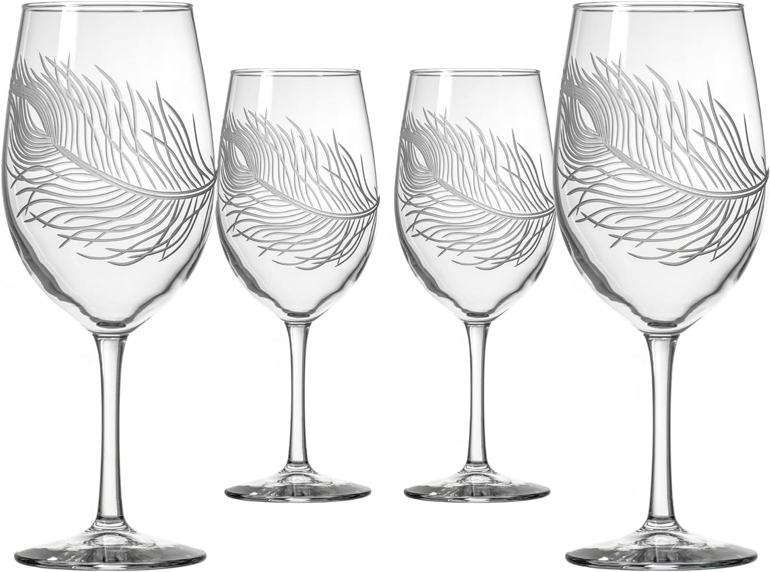 Peacock All Purpose Wine Glass 18 Ounce Set Of 4 Large Wine Glasses