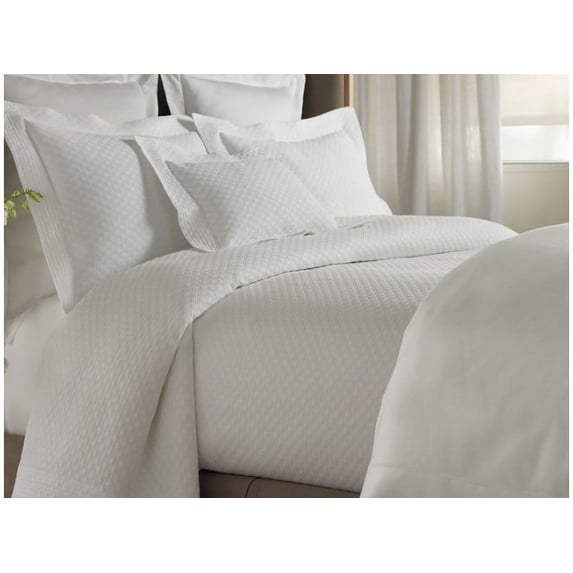 Peacock Alley Alyssa Shams in White Color (King Size)