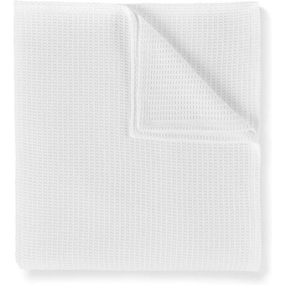 Peacock Alley Riviera Waffle Weave Blanket - 100% Long Staple Cotton Imported from Portugal, Super Soft and Lightweight, All Seasons - Queen (White)