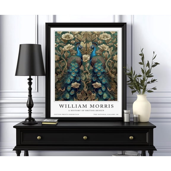 Peacock Artwork, Peacock Print, William Morris Peacock, William Morris Print, Peacock Decor, Wall Art, Animal Print, Morris Poster, Peacock