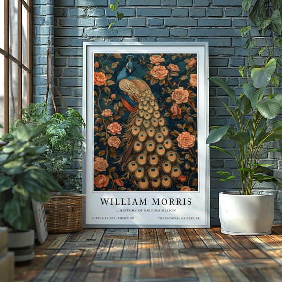 Peacock Artwork, Peacock Print, William Morris Peacock, William Morris Print, Peacock Decor, Wall Art, Animal Print, Morris Poster, Peacock