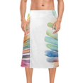 thumbnail image 1 of Peacock Bird Bath Towel Wrap for Man Adjustable Shower Wrap Button Closure Body Towel for Sauna Gym, 1 of 7