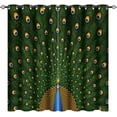 thumbnail image 1 of Peacock Blackout Curtains, Elegant Animals Beautiful Feathers Artwork Pattern Printed Grommet Window Drapes For Bedroom Living Room Kitchen 42"W x 108"L (Pack of 2), 1 of 6