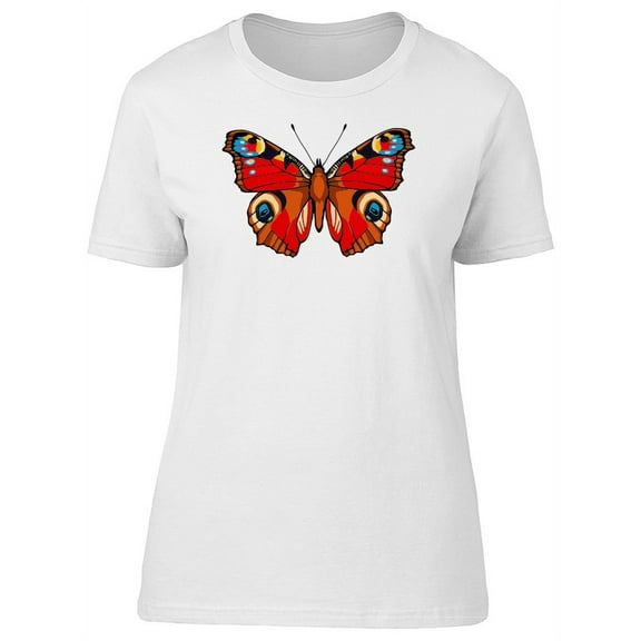 Peacock Butterfly Illustration T-Shirt Women -Image by Shutterstock, Female Large