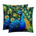thumbnail image 1 of Peacock Chair Pillow Covers Set of 2 Throw Pillow Decorative Pillows Velvet with Unique Patterns for Various Occasions - Available in 16x16, 18x18, and 20x20 Inches, 1 of 6
