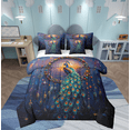 thumbnail image 1 of Peacock Comforter Set 7 Piece Bed in a Bag Twin,Dream Catcher Bedding Sets,Boho Watercolor Feather Sheet Set with Comforter Aesthetic Animals Bed Set,Exotic Bohemian Decor, 1 of 5