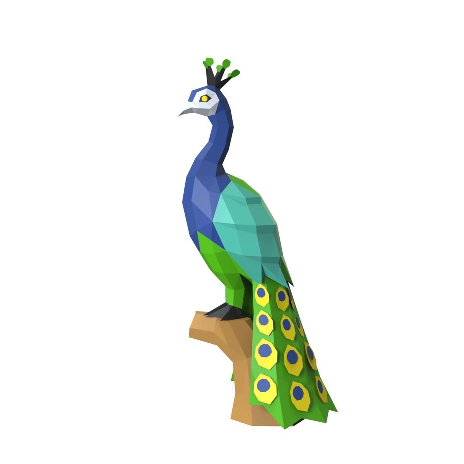 Peacock DIY handmade origami decorative geometric design suitable for home decoration in the living room, bedroom or study
