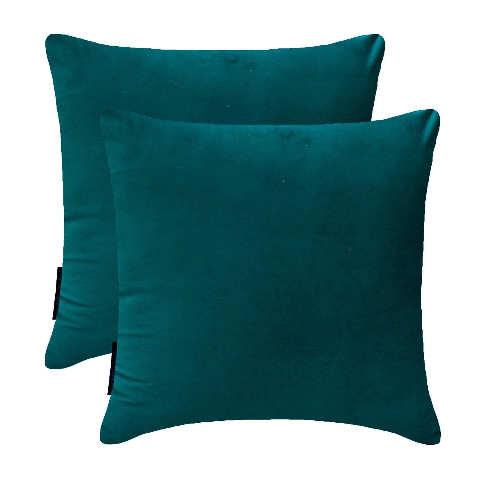 Peacock Decorative Throw Pillow Covers 20"x20" | Pack of 2 Modern Plain Velvet Cushion Cover | Solid Color Pillowcases for Couch, Sofa Bedroom & Living Room, Modern Home Décor - Peacock Velvet