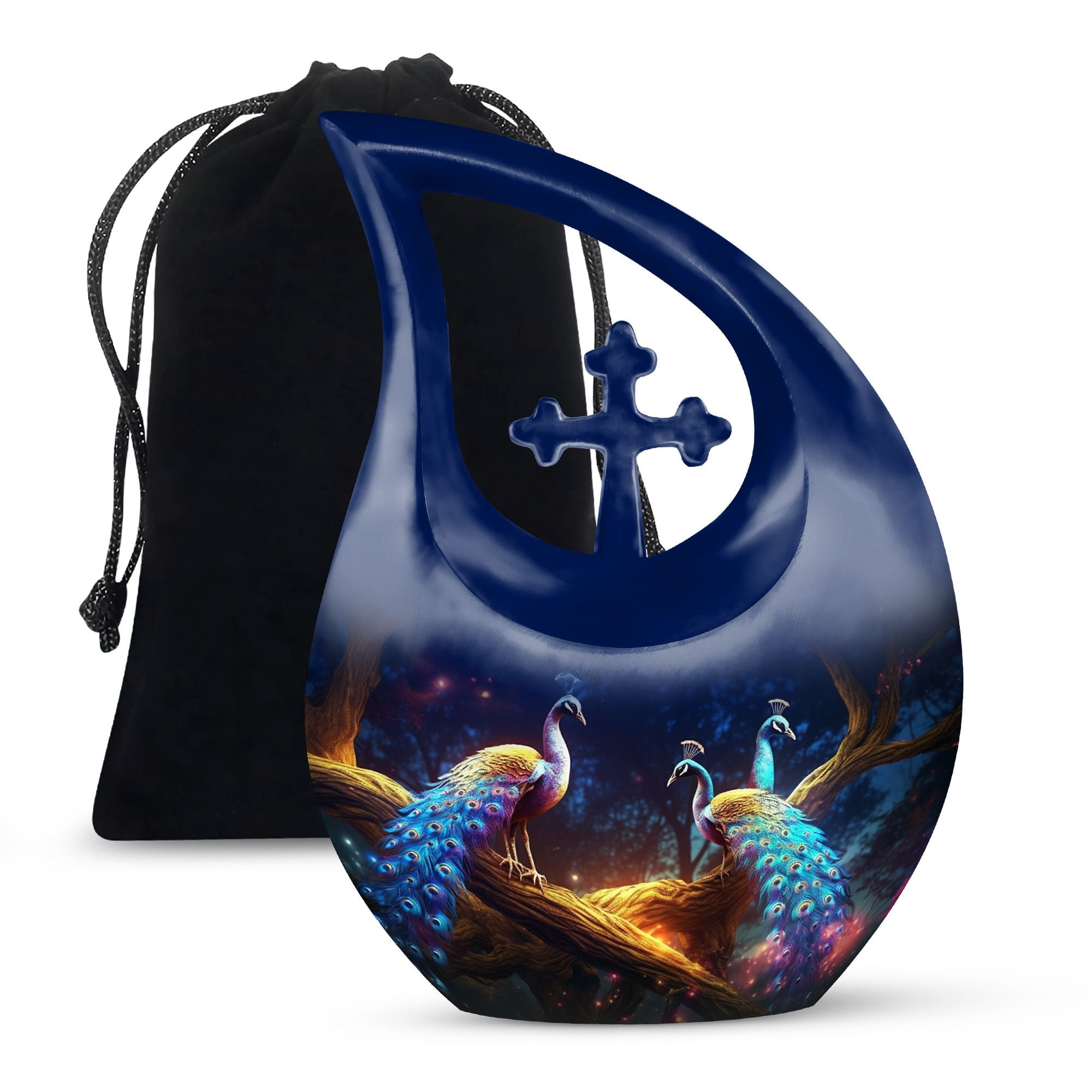 Peacock Due Face Off Large Urns for Human Ashes Adult - Urns for Ashes Adult Mother & Father - Adult Urns for Human Ashes - Cremation Urns for Human Ashes Adult (Size - 10 Inch)