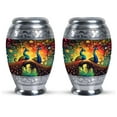 thumbnail image 1 of Peacock Due Keepsake Urns For Human Ashes - Burial Urns For Cremated Remains - Urns For Human Ashes Adult Female Mom - Little Keepsakes - Dual Urns For Human Ashes - Ashes Holder (Size -3 Inch,2pcs), 1 of 5