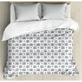 thumbnail image 1 of Peacock Duvet Cover Set, Boho Pattern with Bird and Feathers on Plain Background, Decorative 3 Piece Bedding Set with 2 Pillow Shams, King Size, Indigo Multicolor, by Ambesonne, 1 of 3