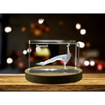 thumbnail image 1 of Peacock Elegance | 3D Engraved Crystal Keepsake, 1 of 6