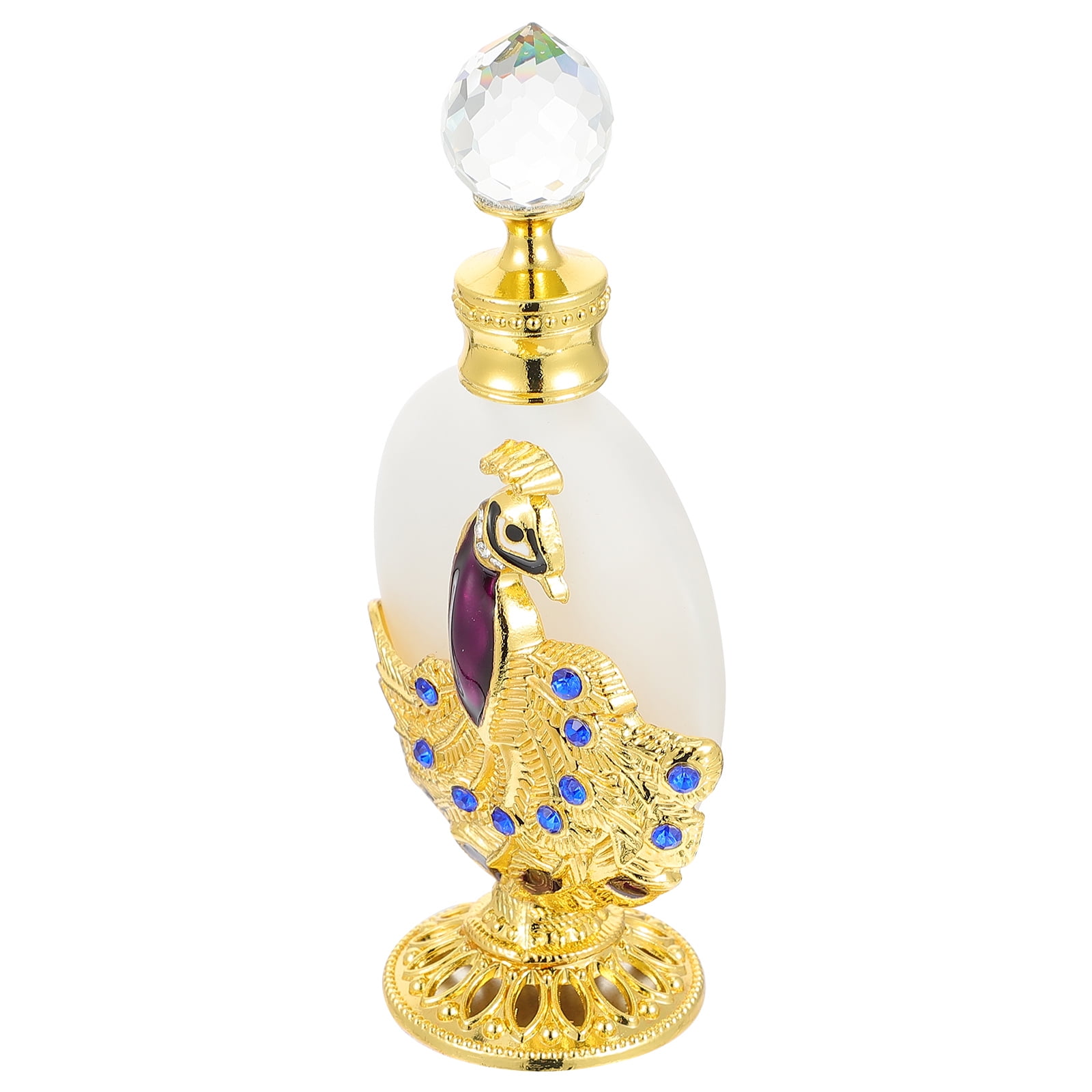 Peacock Essential Oil Bottle Perfume Organizer Glass Liquid Travel