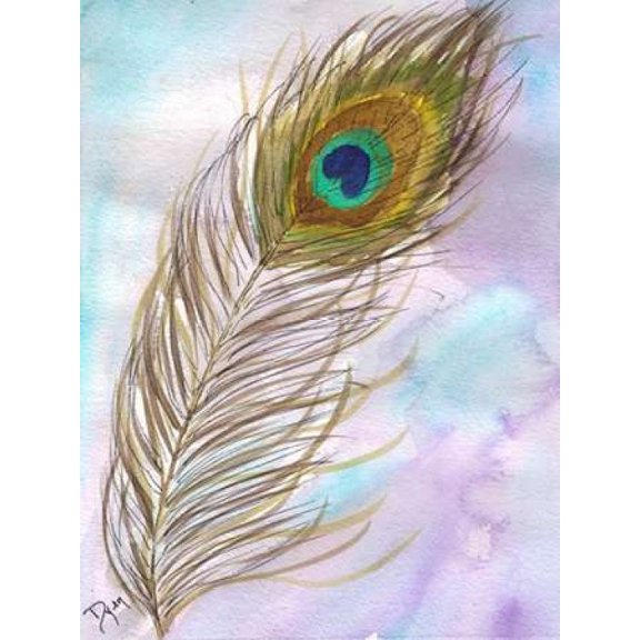 Peacock Feather 1 Poster Print by Beverly Dyer