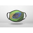 thumbnail image 1 of Peacock Feather Close Up - 3-Ply Reusable Soft Cloth Face Covering, Unisex, Cotton Inner Layer, 1 of 3