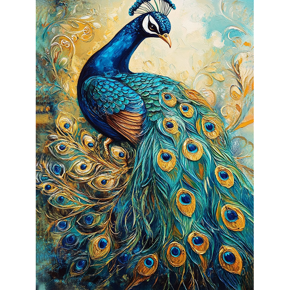 Peacock Feather Decorative Painting/Canvas Art Suitable for Living Room Bedroom Dining Room Office Study Hallway Hotel ApartmentRestaurantBar Decoration Abstract Peacock Artwork.