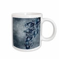 thumbnail image 1 of 3drose, Peacock Feather in Grunge Style, 15oz Mug, 1 of 6