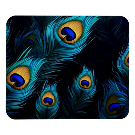Peacock Feather Mouse Pad, Smooth Mouse Mat, Computer Mouse-pad for Wireless Mouse