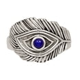 thumbnail image 1 of Peacock Feather - Natural Lapis Lazuli 925 Silver Ring Jewelry s.7 ALLR-27754, 1 of 1