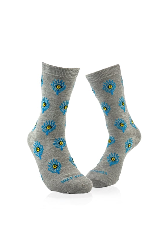 Peacock Feather Pattern Socks from the Sock Panda (Adult Medium - Women's Shoe Sizes 5-10)