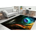 thumbnail image 1 of Peacock Feather Rugs, Home Decor Rugs, Decorative Rug, Luxury Rug, Soft Rug, Feather Rugs, Peacock Rug, Modern Rugs, Bedroom Rug, Black Rug, 2'x3' - 60x90 cm, 1 of 7