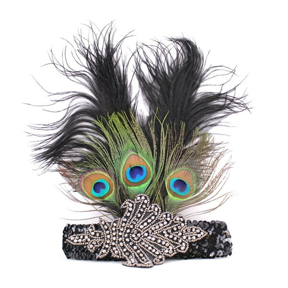Peacock Feather headband Accessories Great Gatsby~Halloween Party KT00168