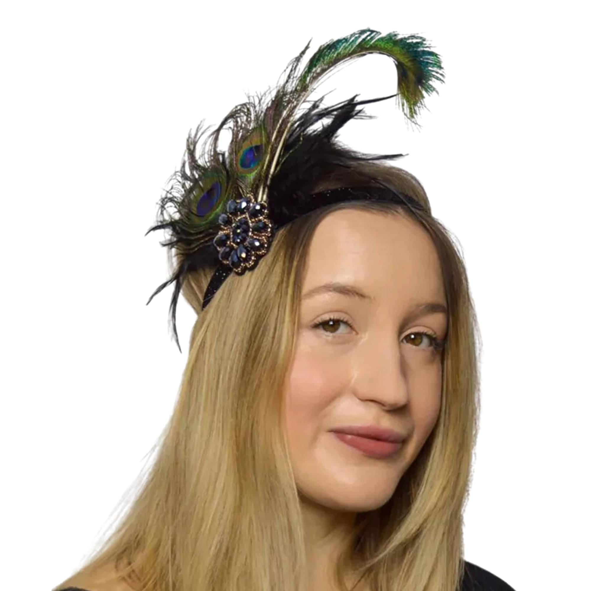 Peacock headband Shop 1920s Headpieces - Vintage Peacock Headpiece | BABEYOND main image 2