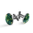 thumbnail image 1 of Peacock Feathers Men's Stainless Steel Cufflinks for Dress Shirts - Formal Attire Essential, 1 of 6