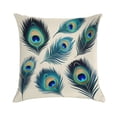 thumbnail image 1 of Peacock Feathers Pillow Covers,Peacock Feathers Throw Pillow Covers 24"×24" ,Living Room Sofa Couch Pillow Covers,Decorative Pillow Covers, 1 of 7