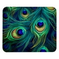 thumbnail image 1 of Peacock Feathers Printed Square Mouse Pad, 8.3x9.8 Inch Non-Slip Rubber Bottom Gaming Mouse Pad for Office Use, 1 of 6