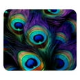 thumbnail image 1 of Peacock Feathers Square Gaming Mouse Pad Desk Mat, 8.3x9.8 Inch, Non-Slip Rubber Bottom, Printed, Suitable for Office and Gaming, 1 of 6