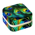 thumbnail image 1 of Peacock Feathers Travel Portable Square Earring Organizer with Decorative Box – Travel Organizer, Necklace Holder – for Girls and Women, 1 of 6