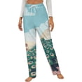 thumbnail image 1 of Peacock Garden Scene Winter Female Pants Flannel High Waist Women Pants Lady Warm Straight Leg Plush Trousers, 1 of 7