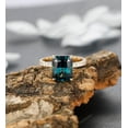 thumbnail image 1 of Peacock Green Sapphire Engagement Ring,Danity 4.0CT Radiant Cut Teal Sapphire Wedding Ring Hidden Halo Wedding Promise Anniversary Ring Gift, 1 of 3