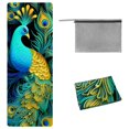 thumbnail image 1 of Peacock Gym Towel with Storage Bag, 72.8"x26.8", Suitable for Yoga, Pilates, Fitness, etc. - Hot Yoga Towel, Yoga Blanket Included, 1 of 6